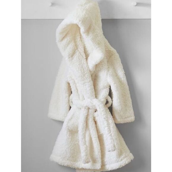 Pottery Barn Kids Solid Sherpa Robe 8-10 Large - Picture 4 of 7